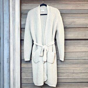 Saranoni Waffle Knit Robe Size Large Custom Knit Luxuriously Soft Retail $119